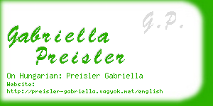 gabriella preisler business card